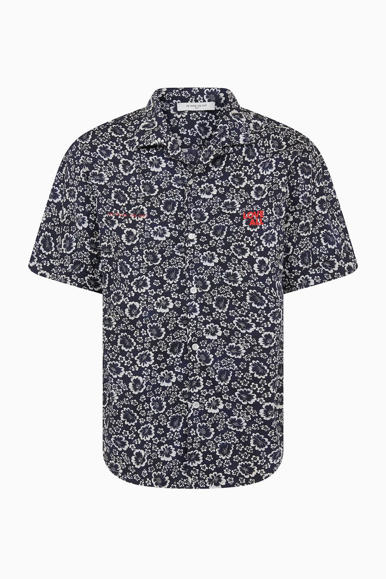 BOWLING SHIRT WITH MACROFLORAL DESIGN Ih Nom Uh Nit IH NOM UH NIT shirt.