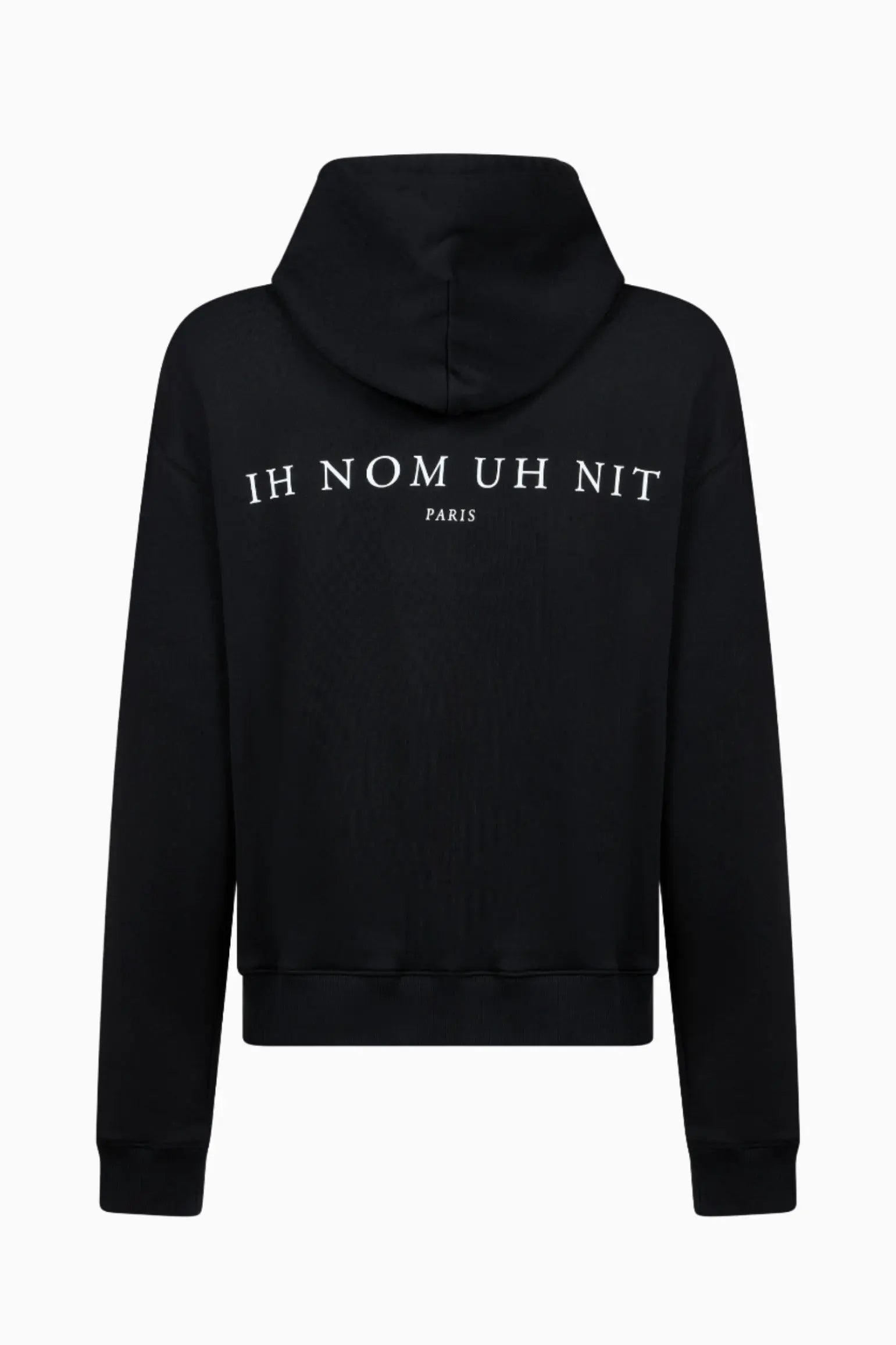 Hoodie with Newspaper style Mask Print Ih Nom Uh Nit IH NOM UH NIT sweater.