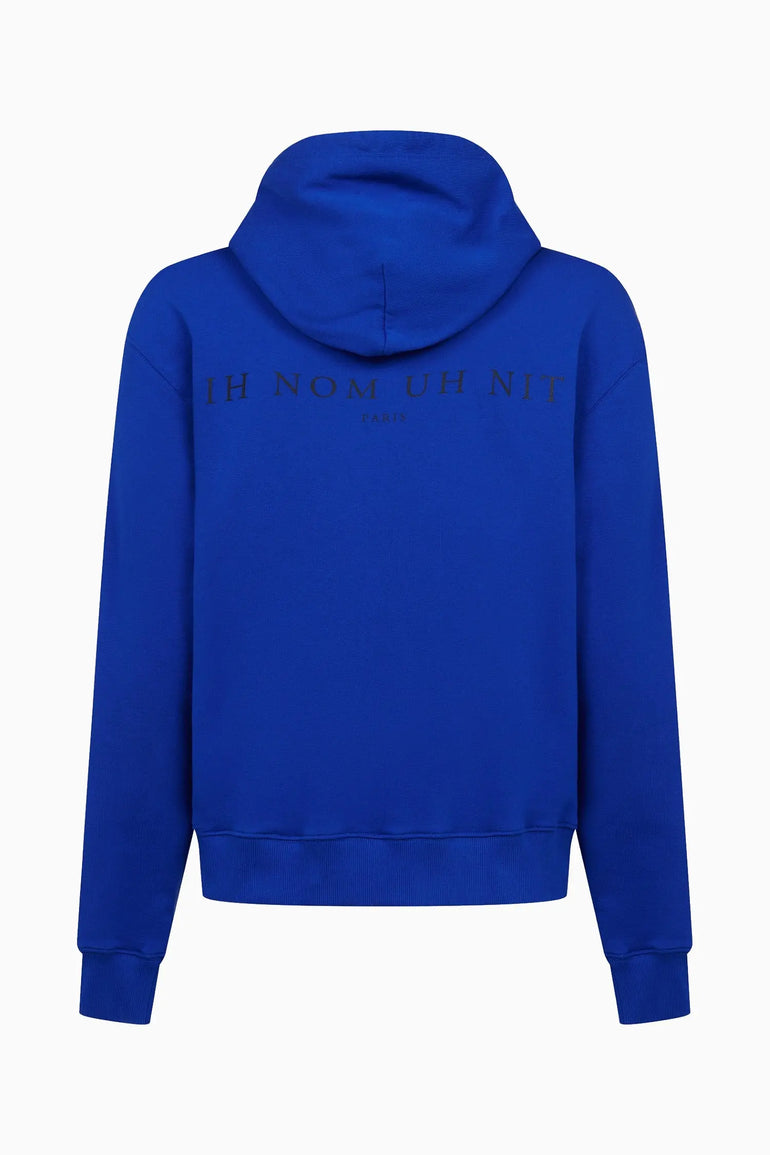 Hoodie with Newspaper style Mask Print Ih Nom Uh Nit IH NOM UH NIT sweater.
