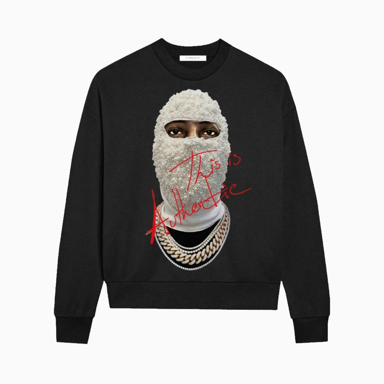 "This is authentic" CREWNECK with mask Ih Nom Uh Nit IH NOM UH NIT sweater.