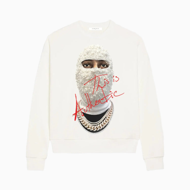 "This is authentic" CREWNECK with mask Ih Nom Uh Nit IH NOM UH NIT sweater.